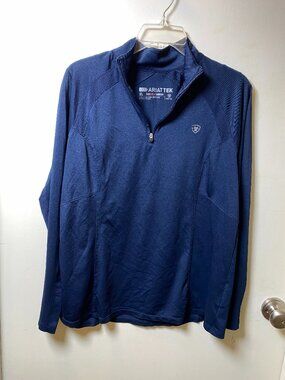 AriatTEK Heat Series Navy 1/4 Zip Performance Riding Top XL